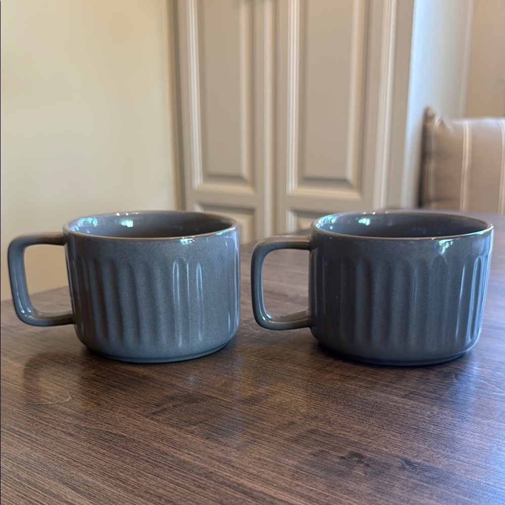 Heath and Hand with Magnolia Stoneware Mugs, set of two